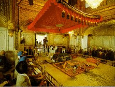 The temple interior